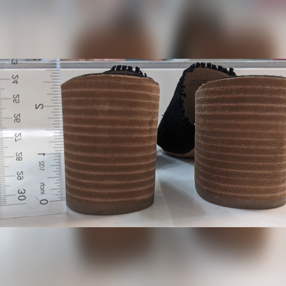 Rebels Gaia Woven Slide Sandals Sz 8 Black Suede NWOB - Picture 5 of 9